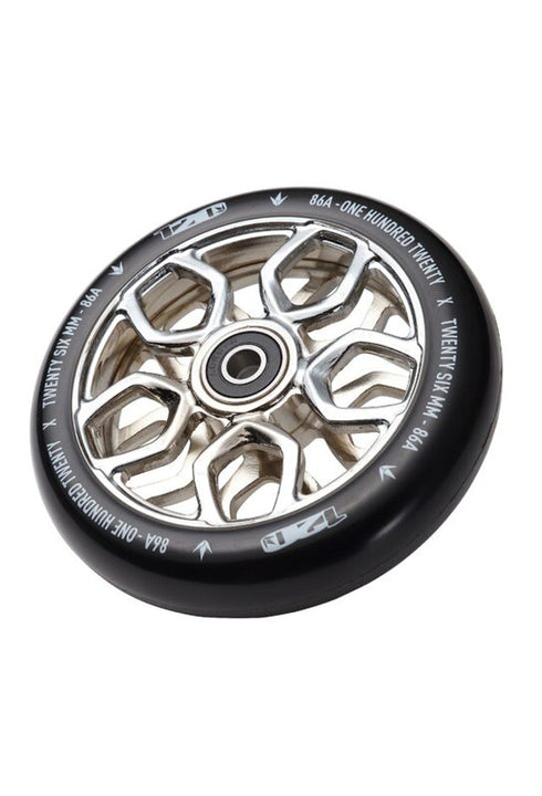 120mm L Wheels | Black, Chrome & Oil Slickambo